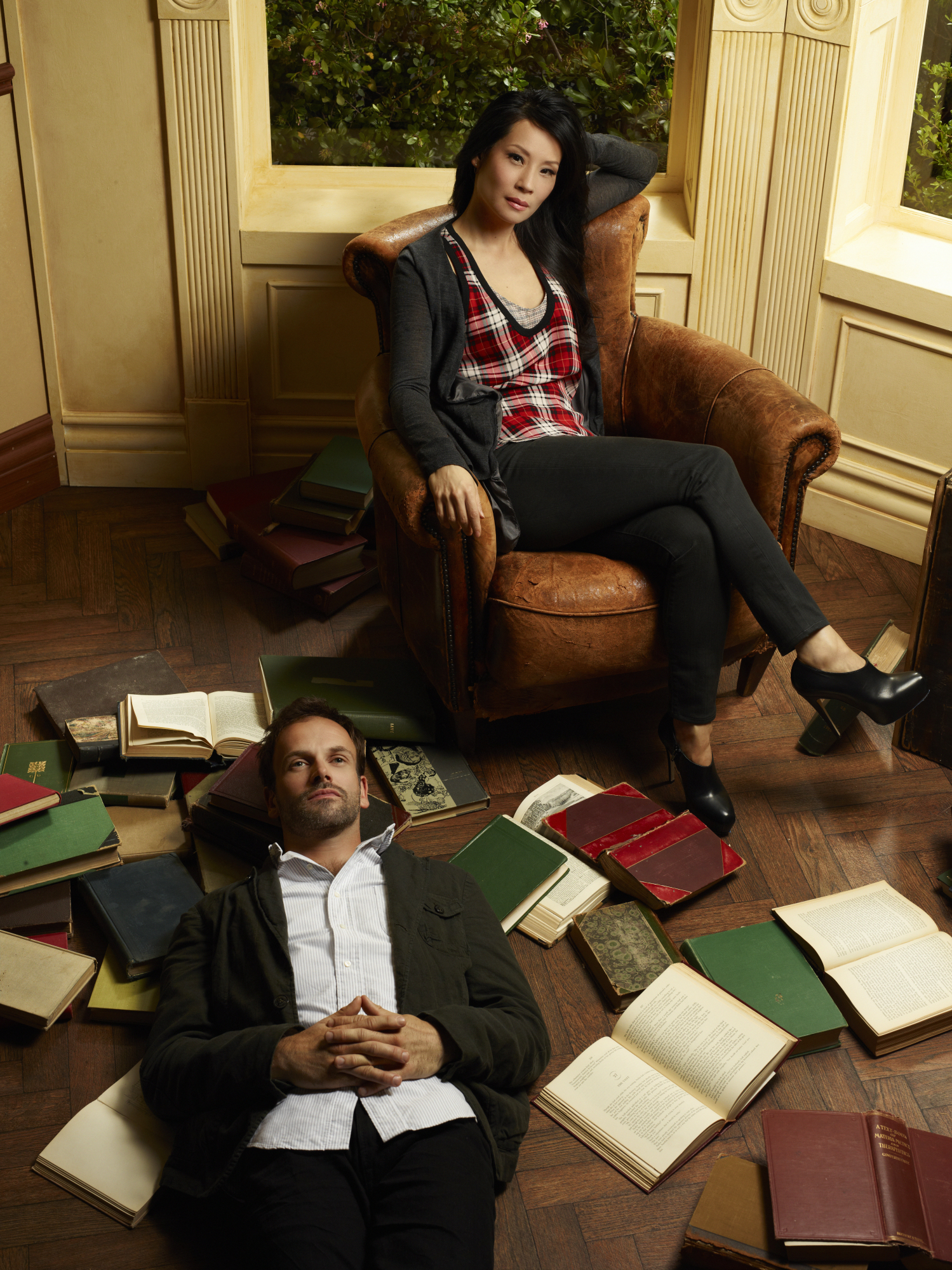 Joan Watson and Sherlock Holmes