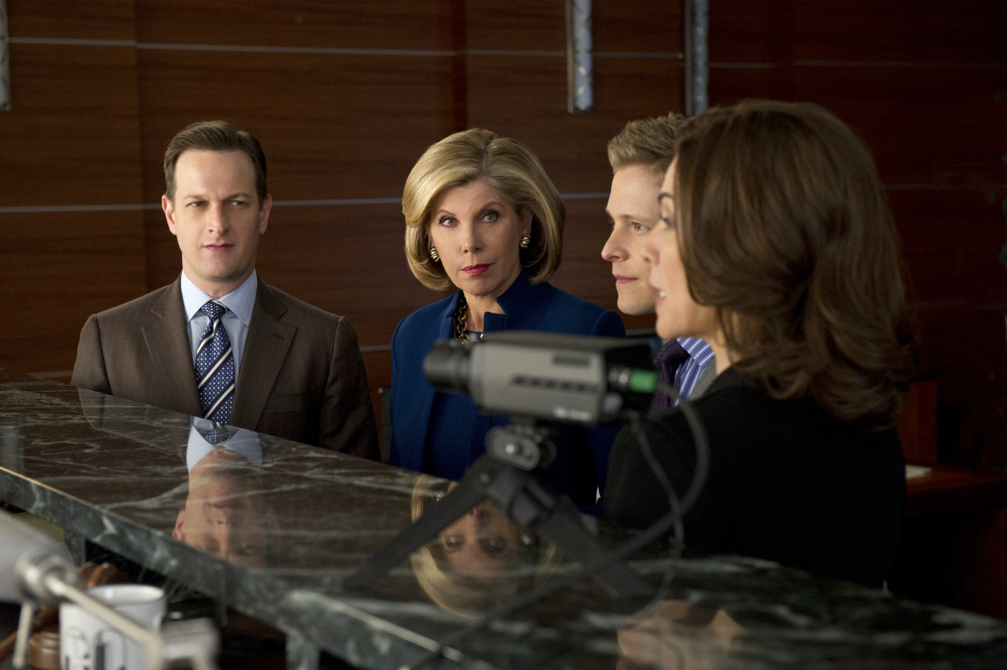 Will, Diane, Cary and Alicia at a Mock Trial