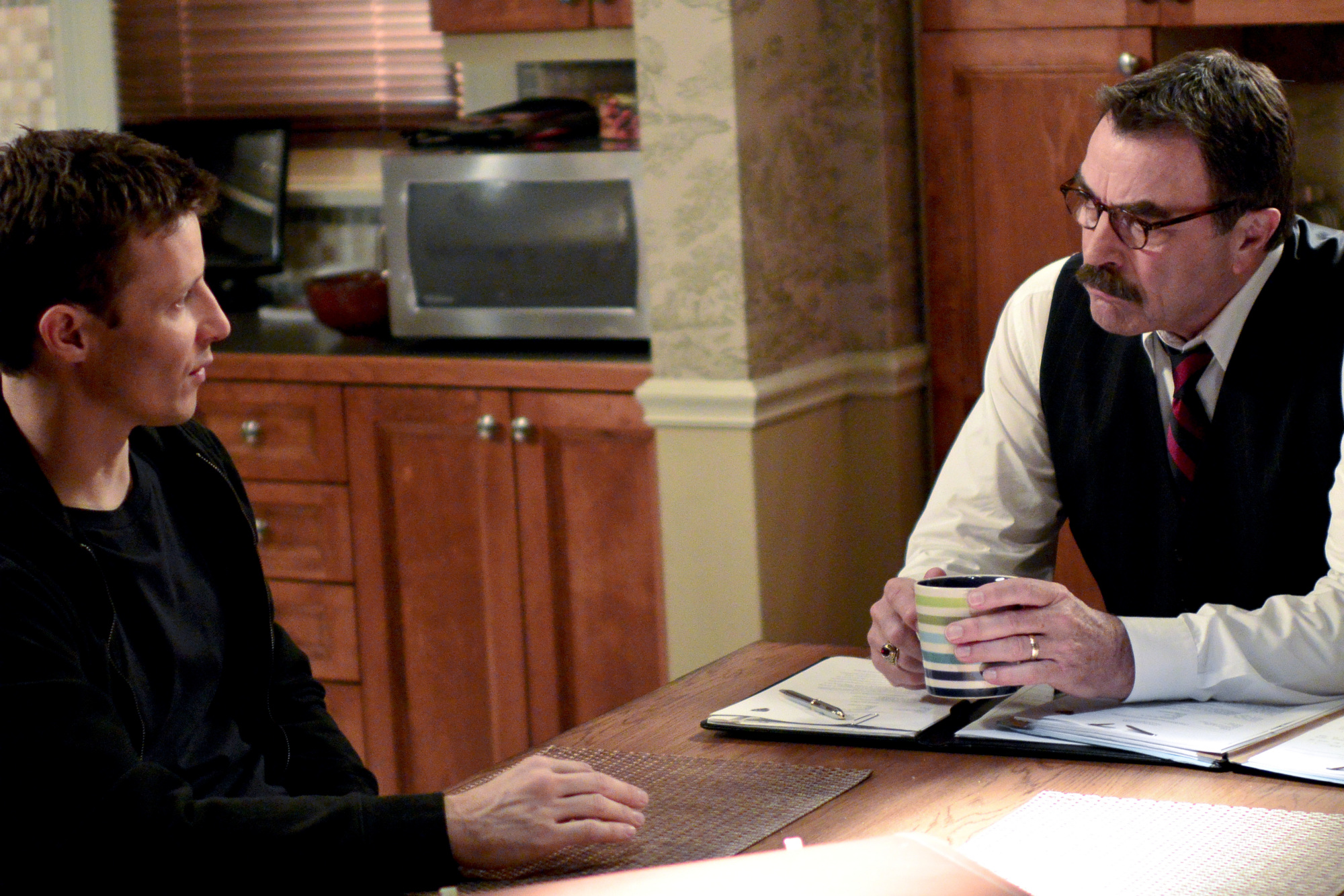 8. Listening to fatherly advice.