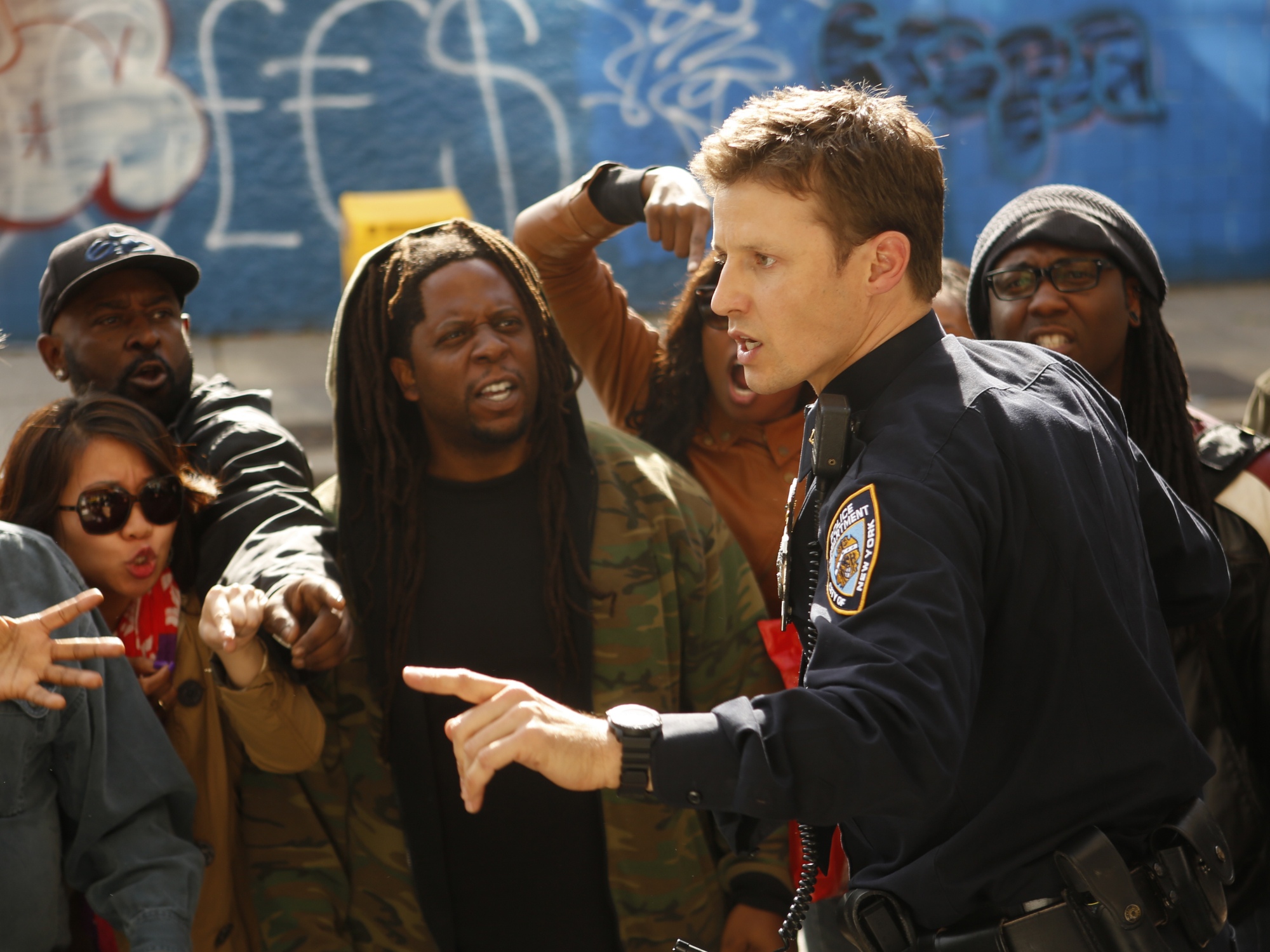 11. Quieting down a potential riot.