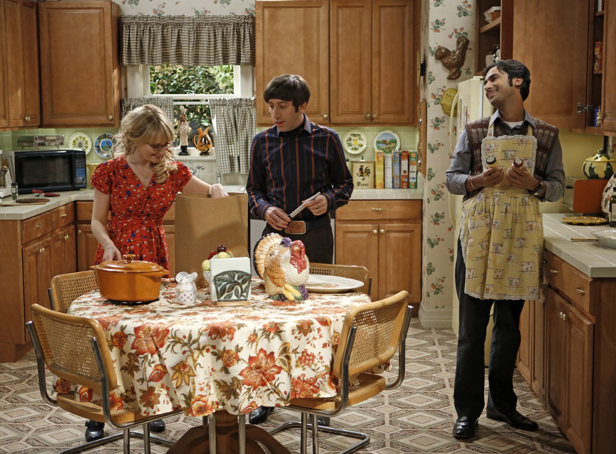 Cooks in the kitchen