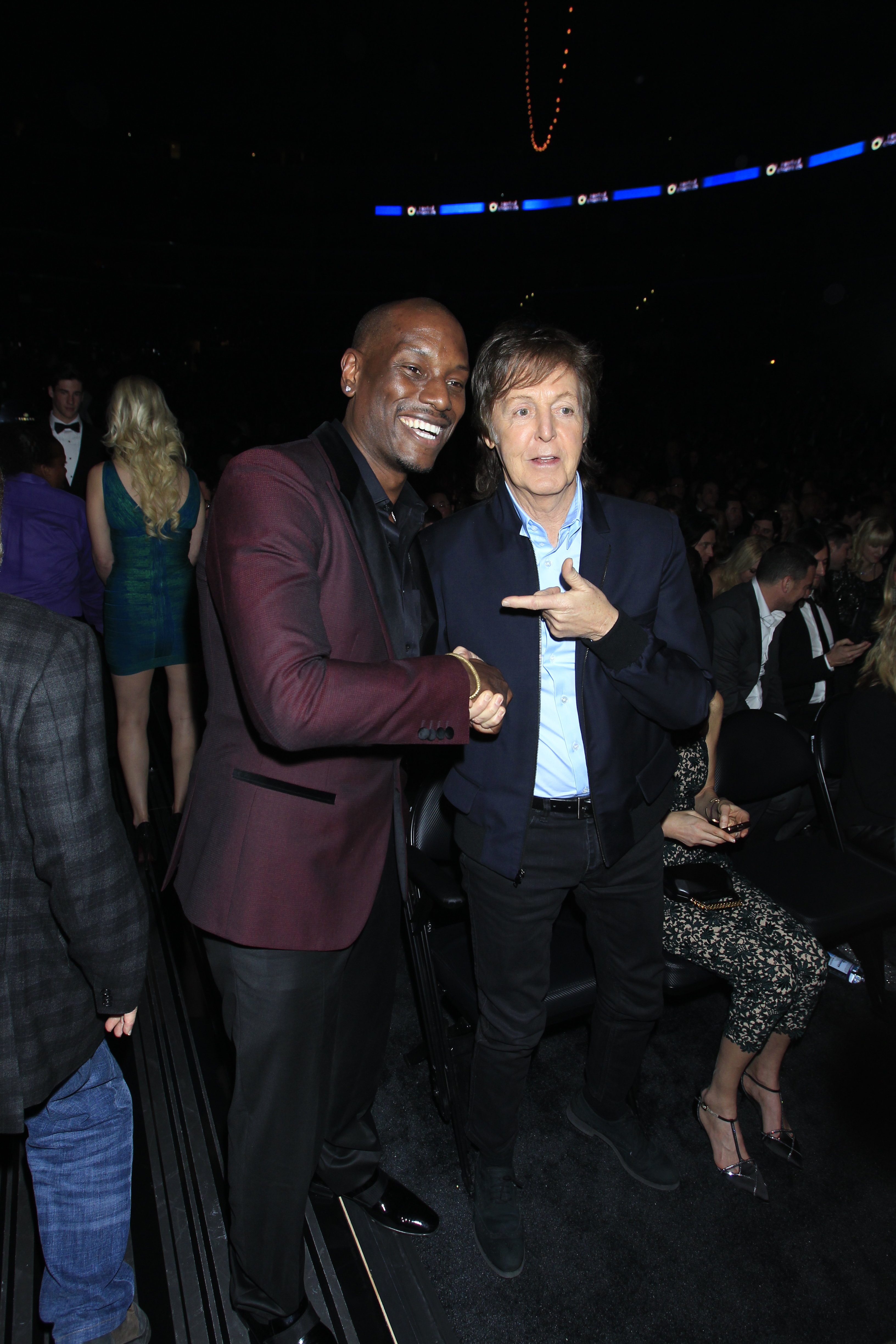 Tyrese and Paul McCartney Backstage - GRAMMYs 2014 - CBS.com