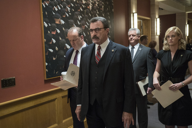 Robert Clohessy as Lt. Gormley, Tom Selleck as Frank Reagan, Gregory Jbara as DCPI Garrett Moore, and Abigail Hawk as Abigail Baker.