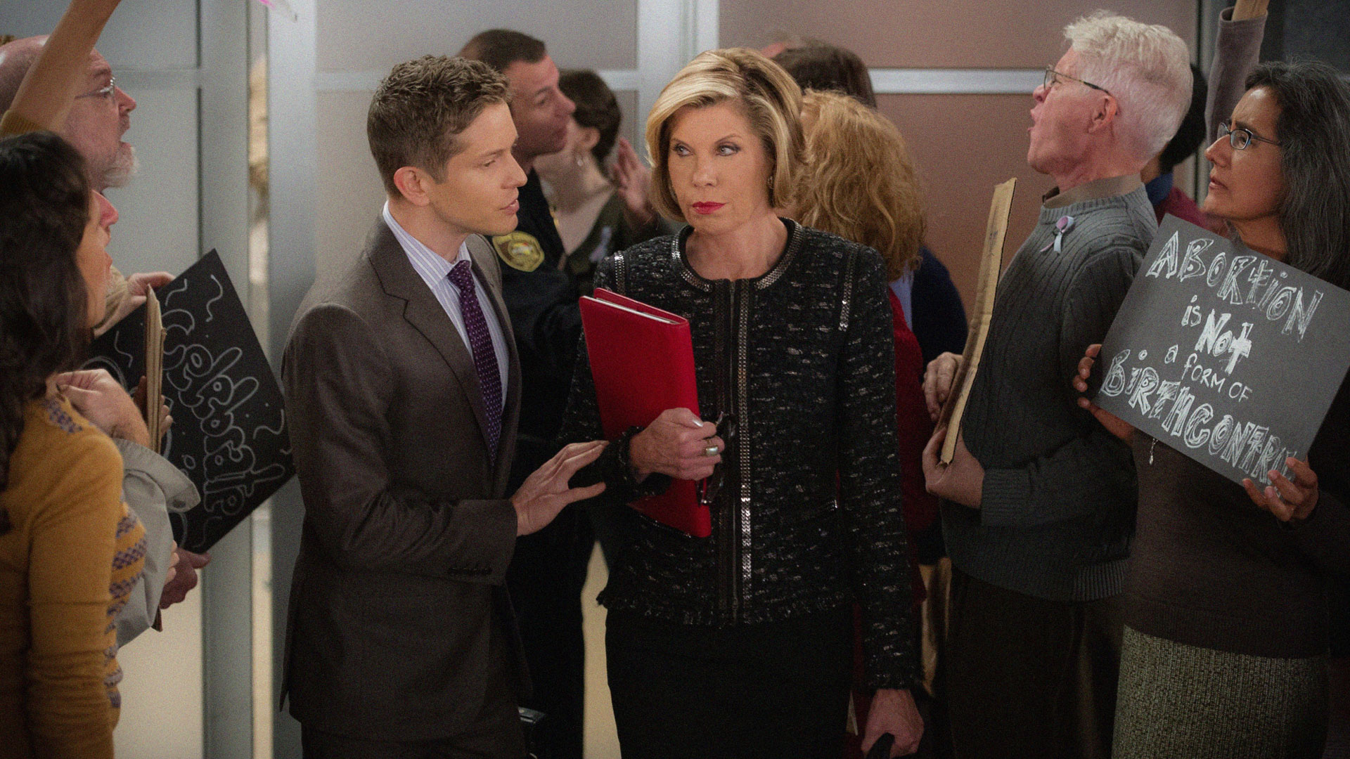 Matt Czuchry as Cary Agos and Christine Baranski as Diane Lockhart