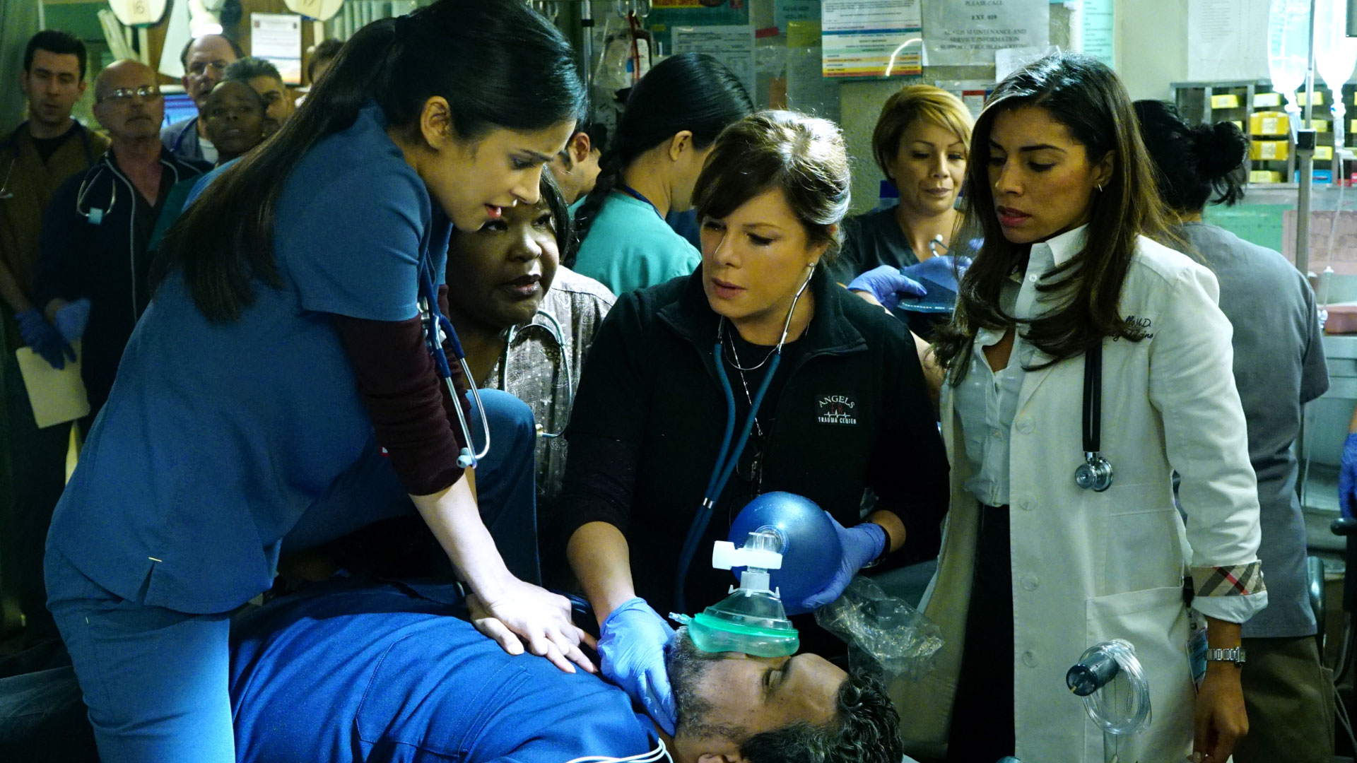 Melanie Chandra as Dr. Malaya Pineda and Marcia Gay Harden as Dr. Leanne Rorish