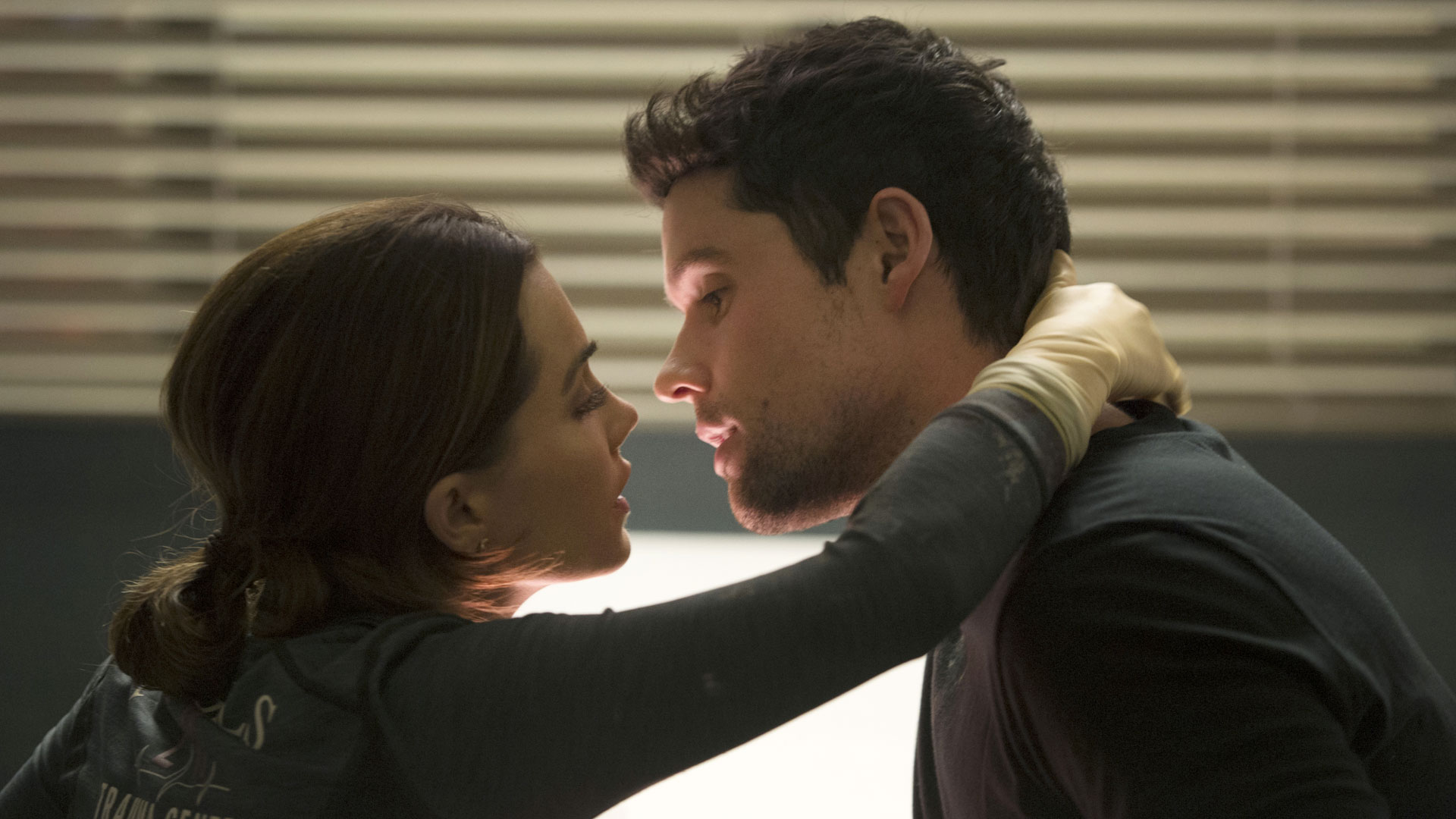 Jillian Murray as Heather Pinkney and Benjamin Hollingsworth as Dr. Mario Savetti
