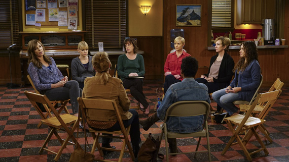 The group meets to talk about their feelings following the sudden loss of Jodi.