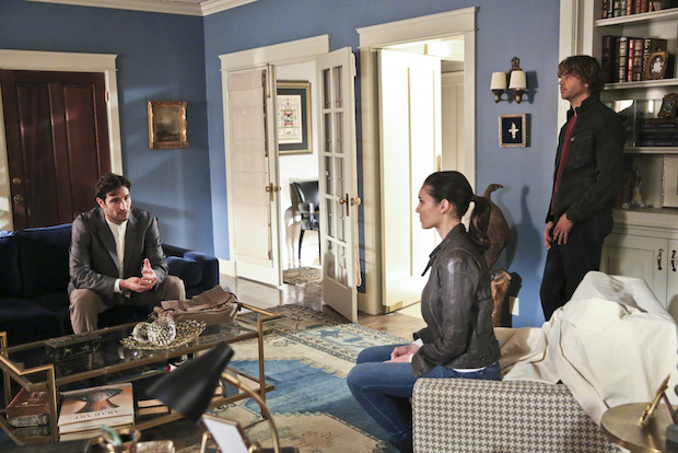 Matthew Del Negro as Jack Simon, Daniela Ruah as Kensi Blye, and Eric Christian Olsen as Marty Deeks
