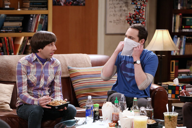Sheldon sits down for a chat with Howard while they enjoy some takeout