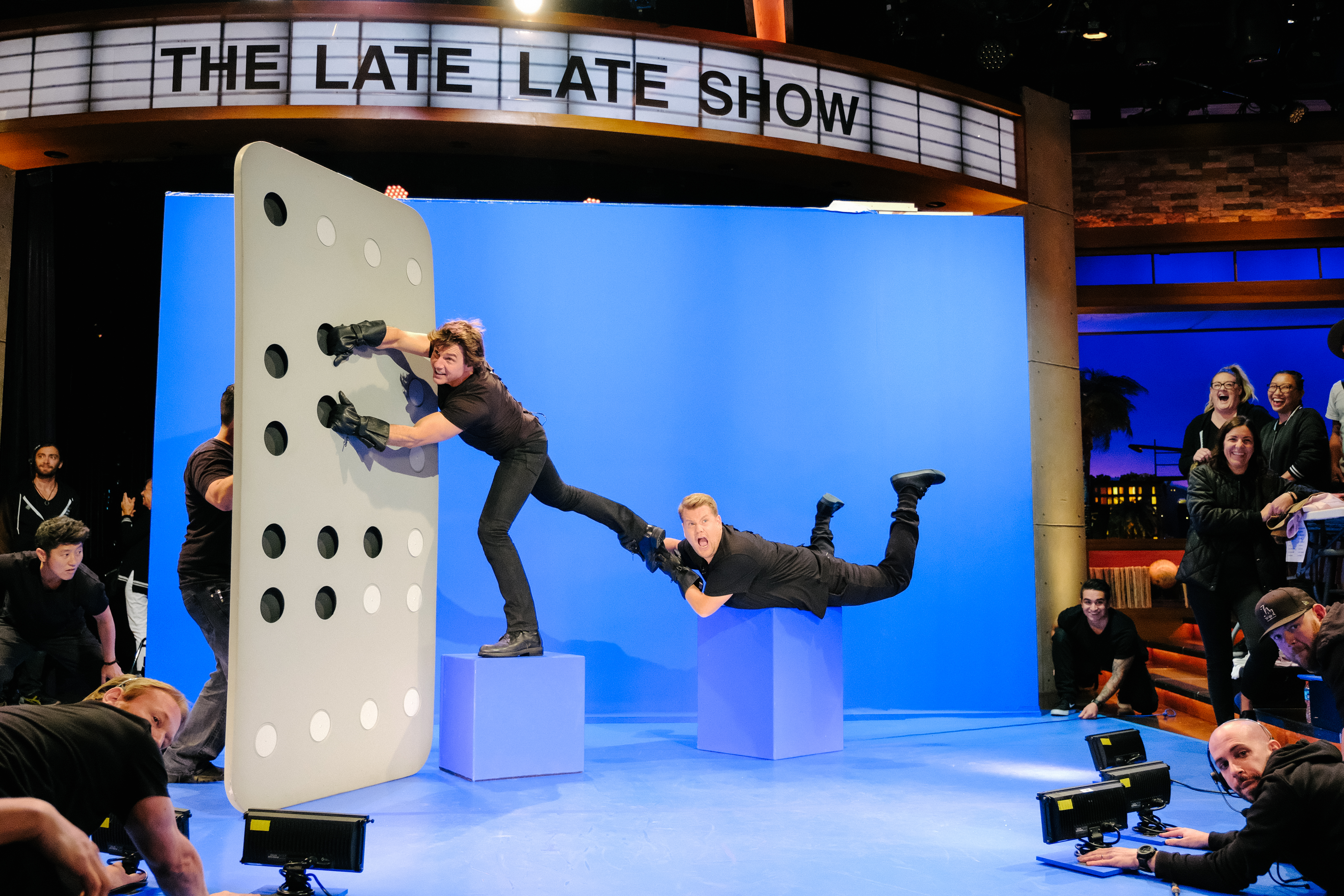 Tom Cruise and James Corden reenact the plane scene from Mission: Impossible - Rogue Nation.