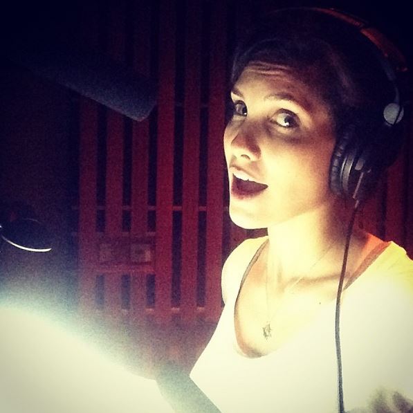 13. She takes you way behind the scenes and into the recording booth.