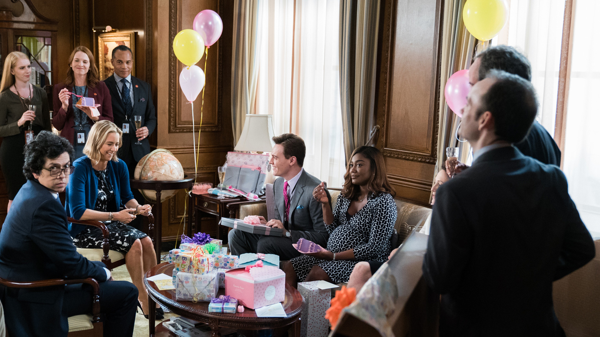 The Madam Secretary crew shoots its Season 4 episode,