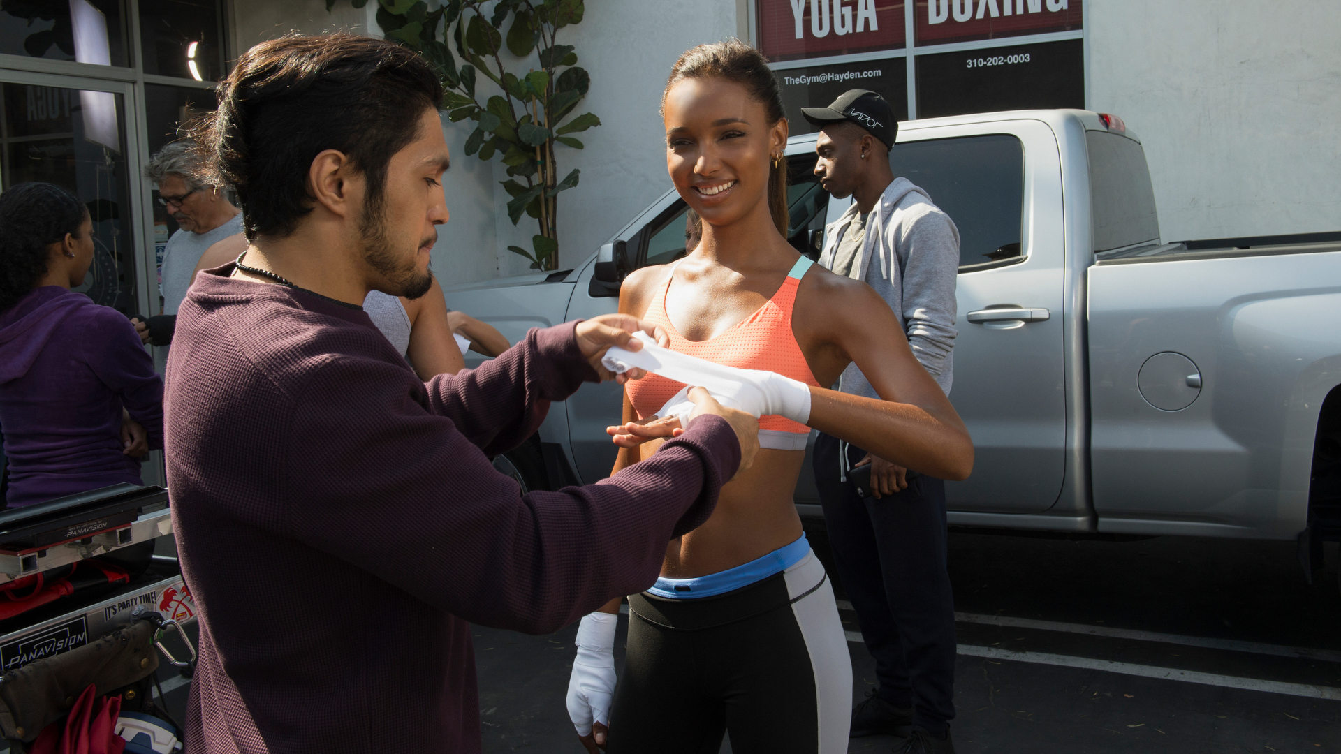 Jasmine gets ready for a punch-fest.