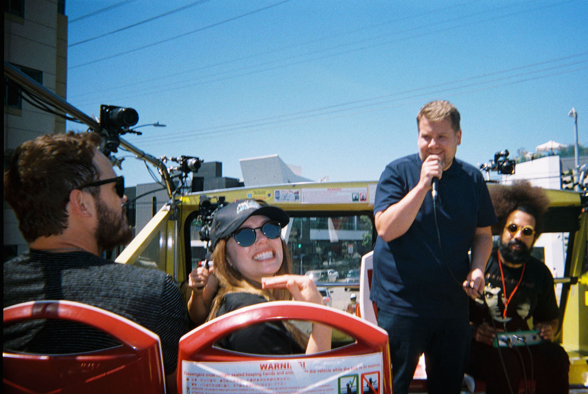 Chris Pratt, Elizabeth Olsen, James Corden and Reggie Watts