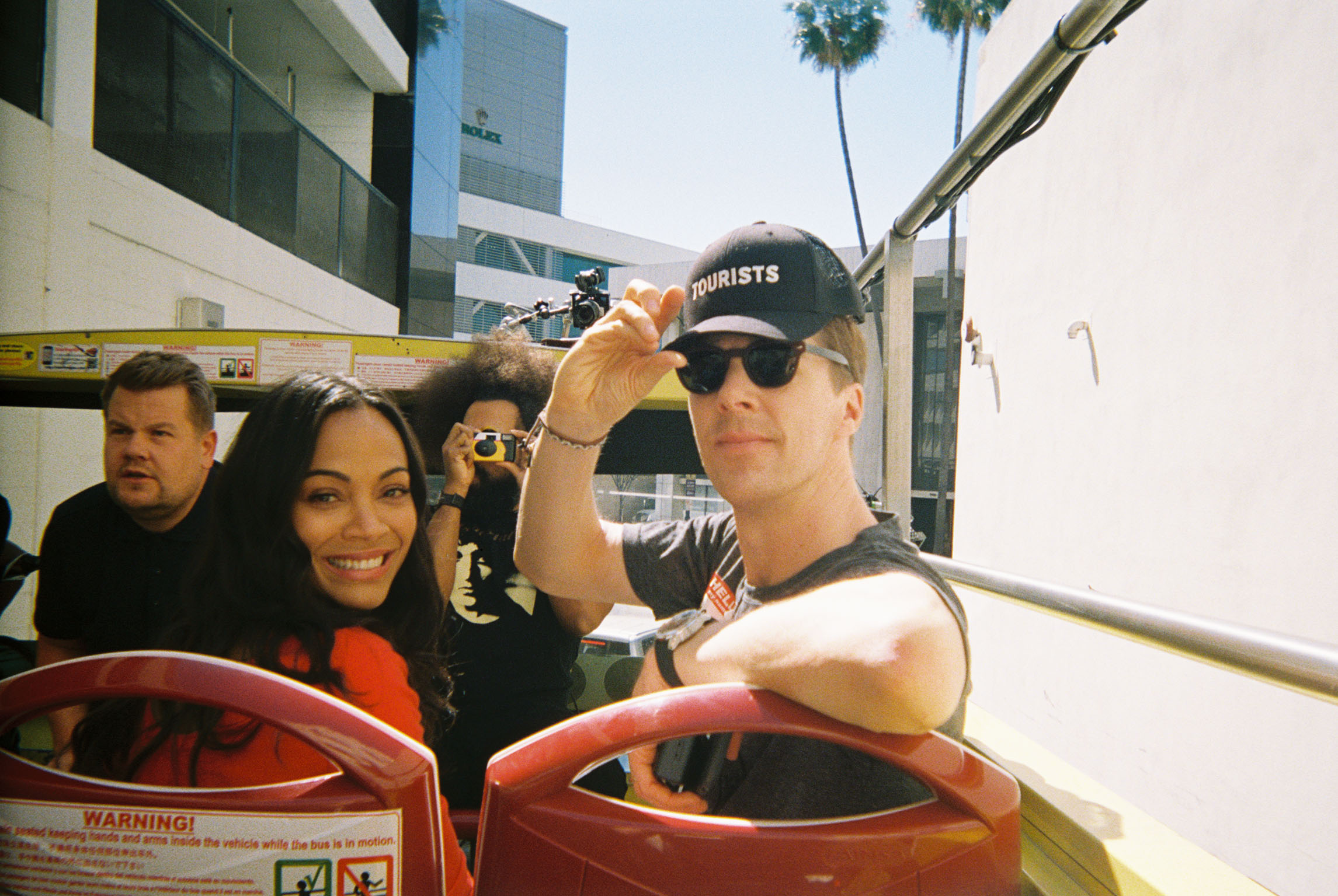 James Corden, Zoe Saldana, Reggie Watts and Benedict Cumberbatch