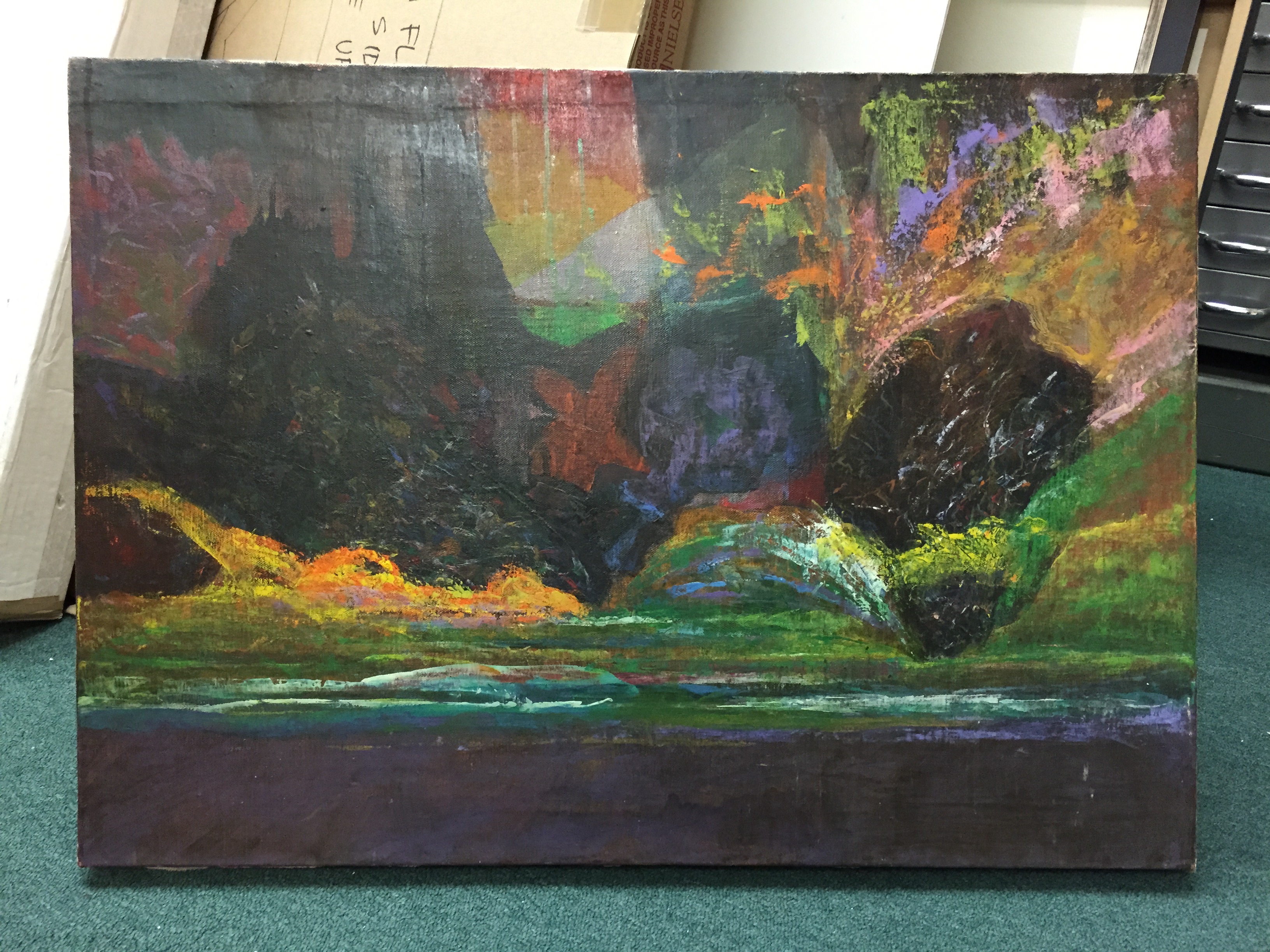 The art in Miko Mosley's apartment was painted by Hawaii-born Keichi Kimura.