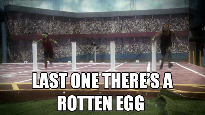Austin crosses the HoH finish line.