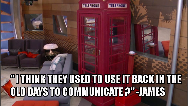 1. James didn't know what a phone booth was.