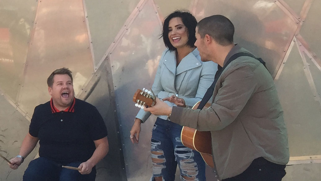 They stopped off to play some music ...