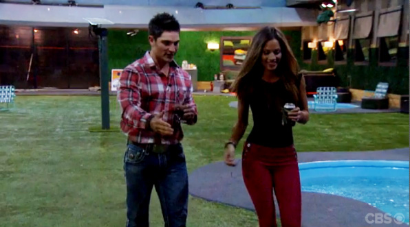 Caleb and Amber go on a backyard date.