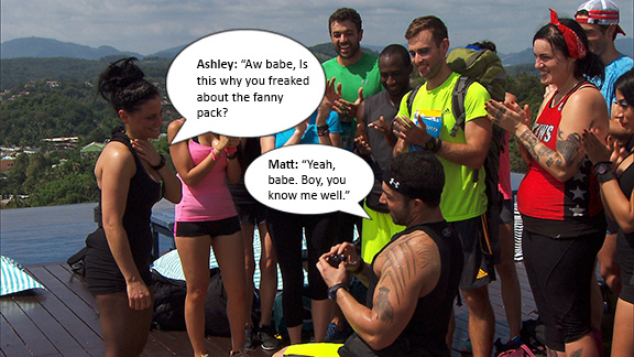 Matt pops the question in front of all the teams, and then...