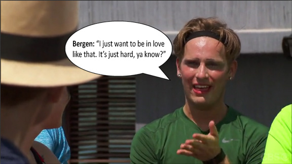 Bergen has a bit of an honest breakdown, and then...