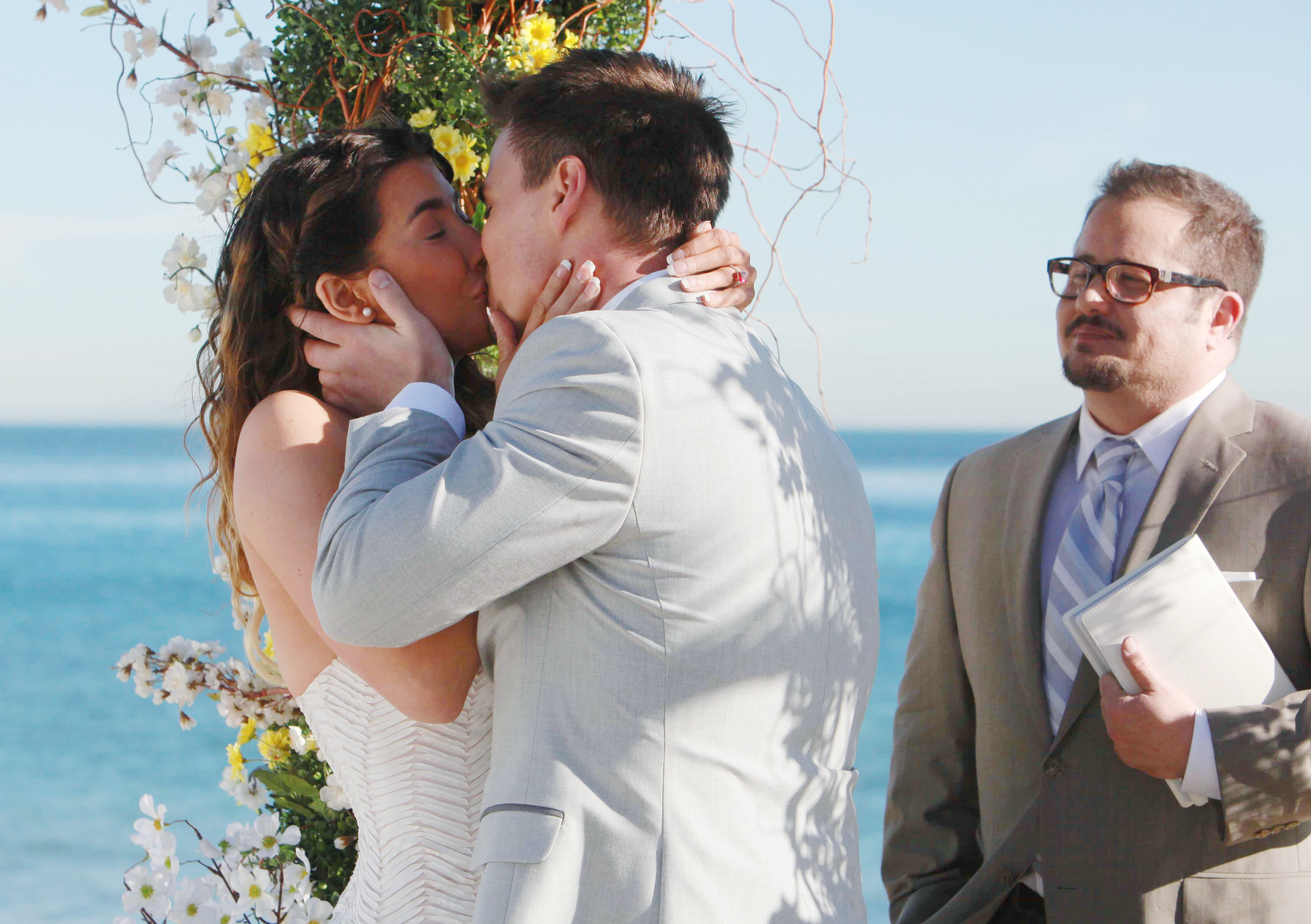 Steffy and Wyatt exchanged vows on the beach.