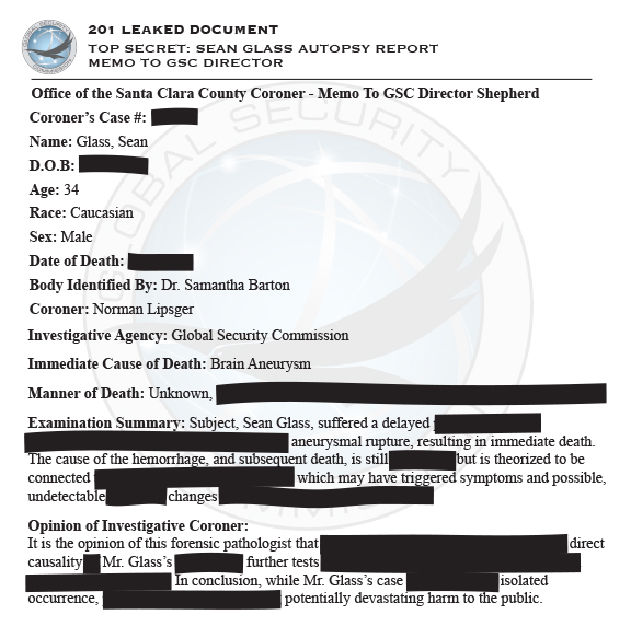 Sean Glass Autopsy Report