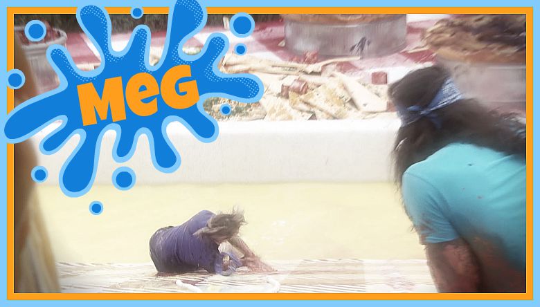 Question: Who fell on their face during this week's POV competition?