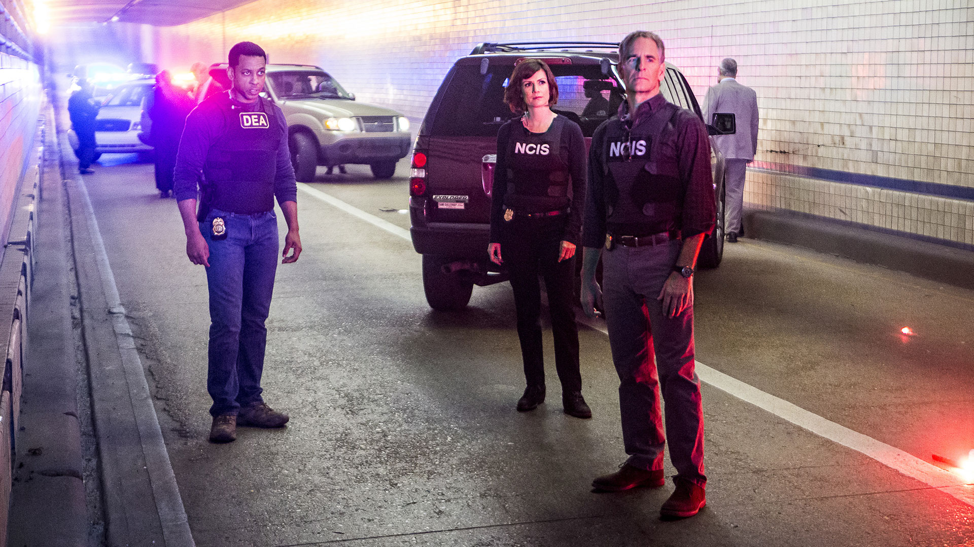 Zoe McLellan as Meredith Brody and Scott Bakula as Agent Dwayne Pride