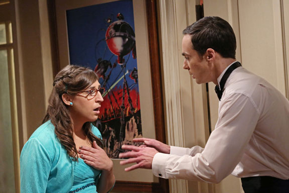 1. Sheldon says, “I love you,” to Amy.