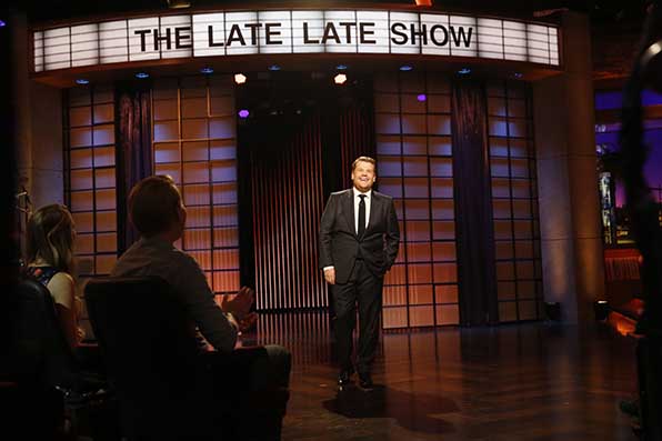 James Corden takes the stage.