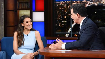 Stephen Colbert Welcomes Alexandria Ocasio-Cortez And Chris Christie For Live Shows